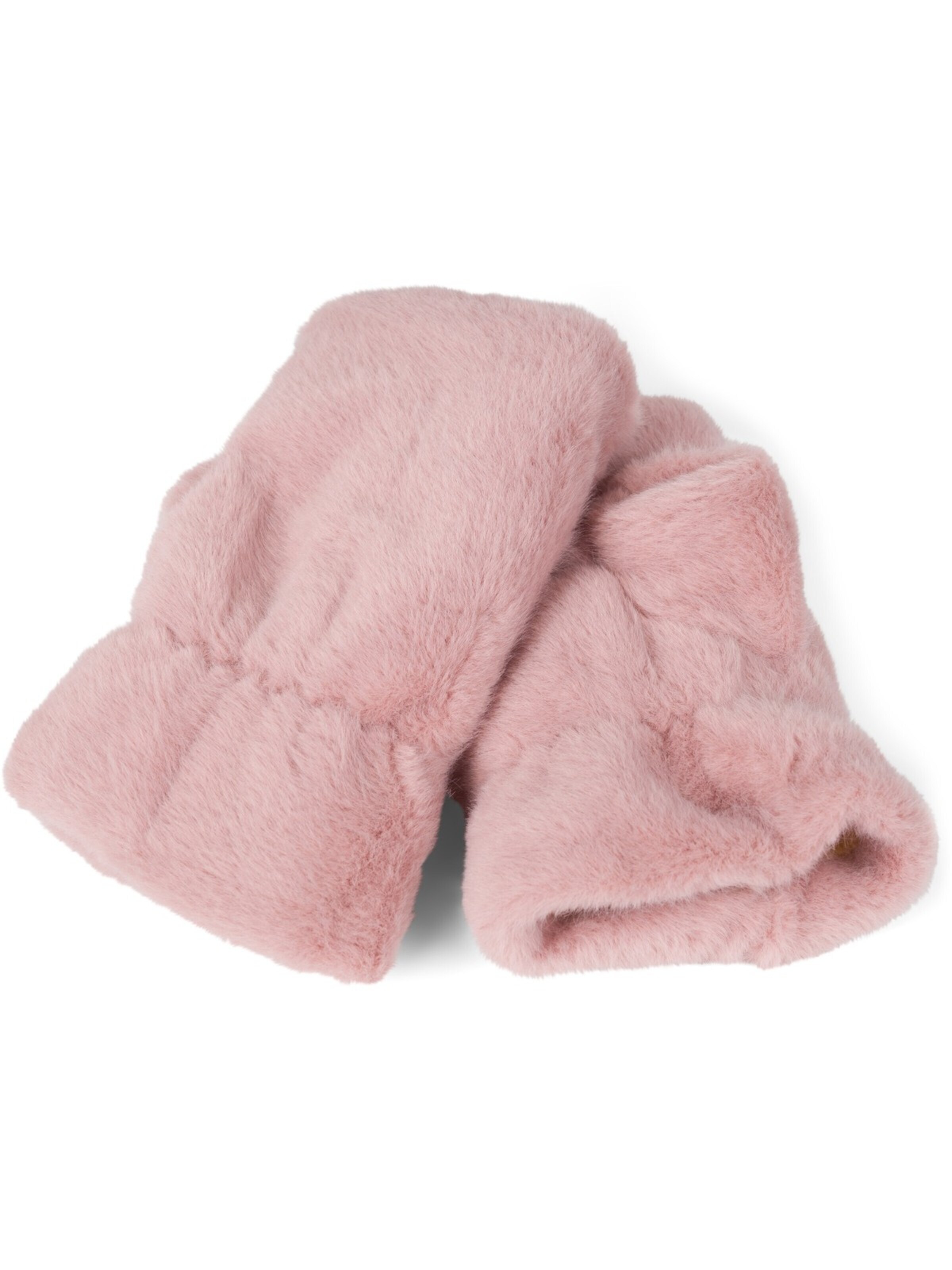 styleBREAKER Kurzfingerhandschuhe 'Fingerlose Handschuhe Kunstfell Einfarbig'‌‌‌ in Pink: Vorderseite