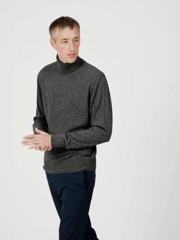 SANVT Pullover 'The Merino Roll Neck' in Grau