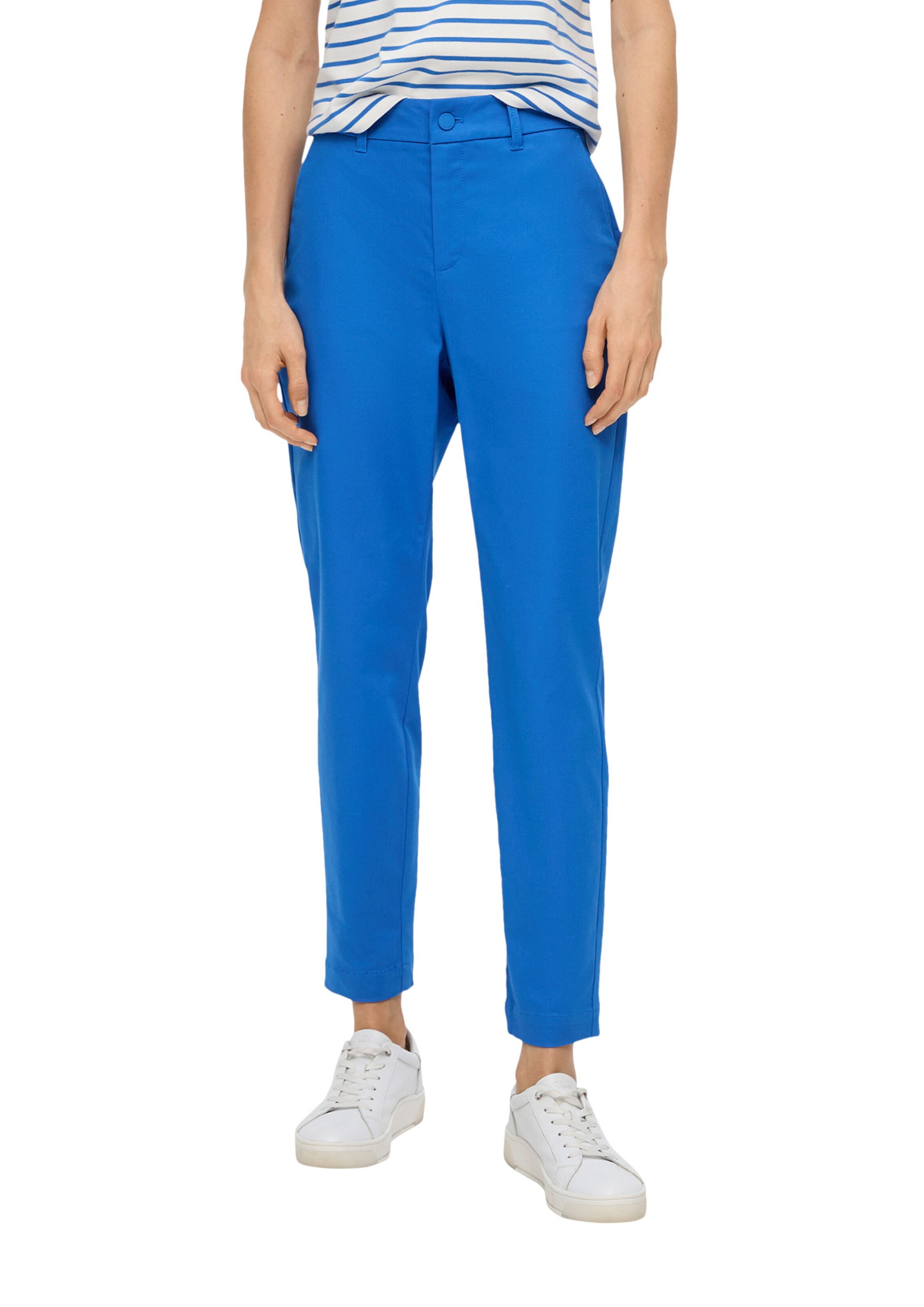 Coupe slim Pantalon chino s.Oliver en bleu : devant