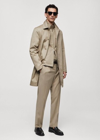 MANGO MAN Between-Seasons Coat 'CHAYTON' in Beige