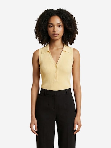 Top in maglia 'Nanna' di Jaqueline de Yong in giallo: frontale