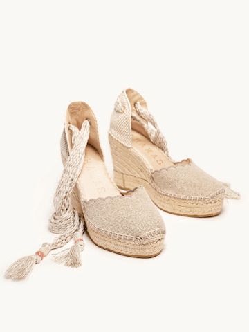Alhamas - Sandalias 'Alpargata Cuña' en beige