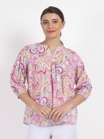 VICCI Germany Bluse in leichter Sommer-Baumwollqualität in Pink: Vorderseite