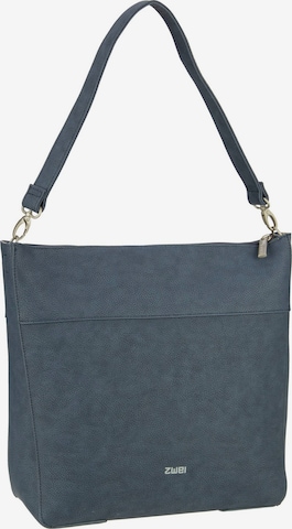 ZWEI Shoulder Bag 'Mademoiselle' in Blue: front