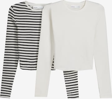 Bershka Shirt in Weiß: predná strana