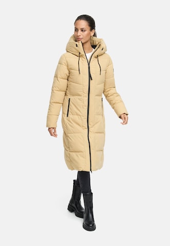 NAVAHOO Vinterkappa 'Schokokuss XIV' i beige: framsida