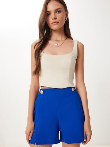 Regular Pantaloni de la Happiness İstanbul pe albastru: față