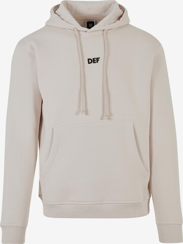 Felpa di DEF in beige: frontale