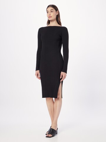 Calvin Klein Knitted dress in Black: front