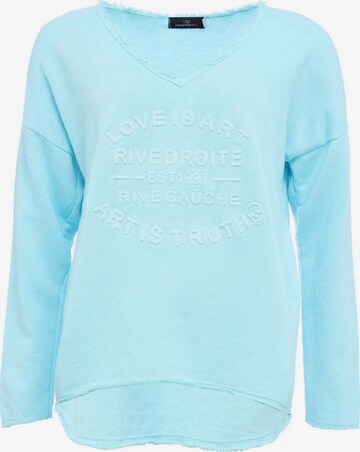 Zwillingsherz Sweatshirt 'Love is Art' in Blauw: voorkant