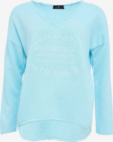 Zwillingsherz Sweatshirt 'Love is Art' i blå: framsida