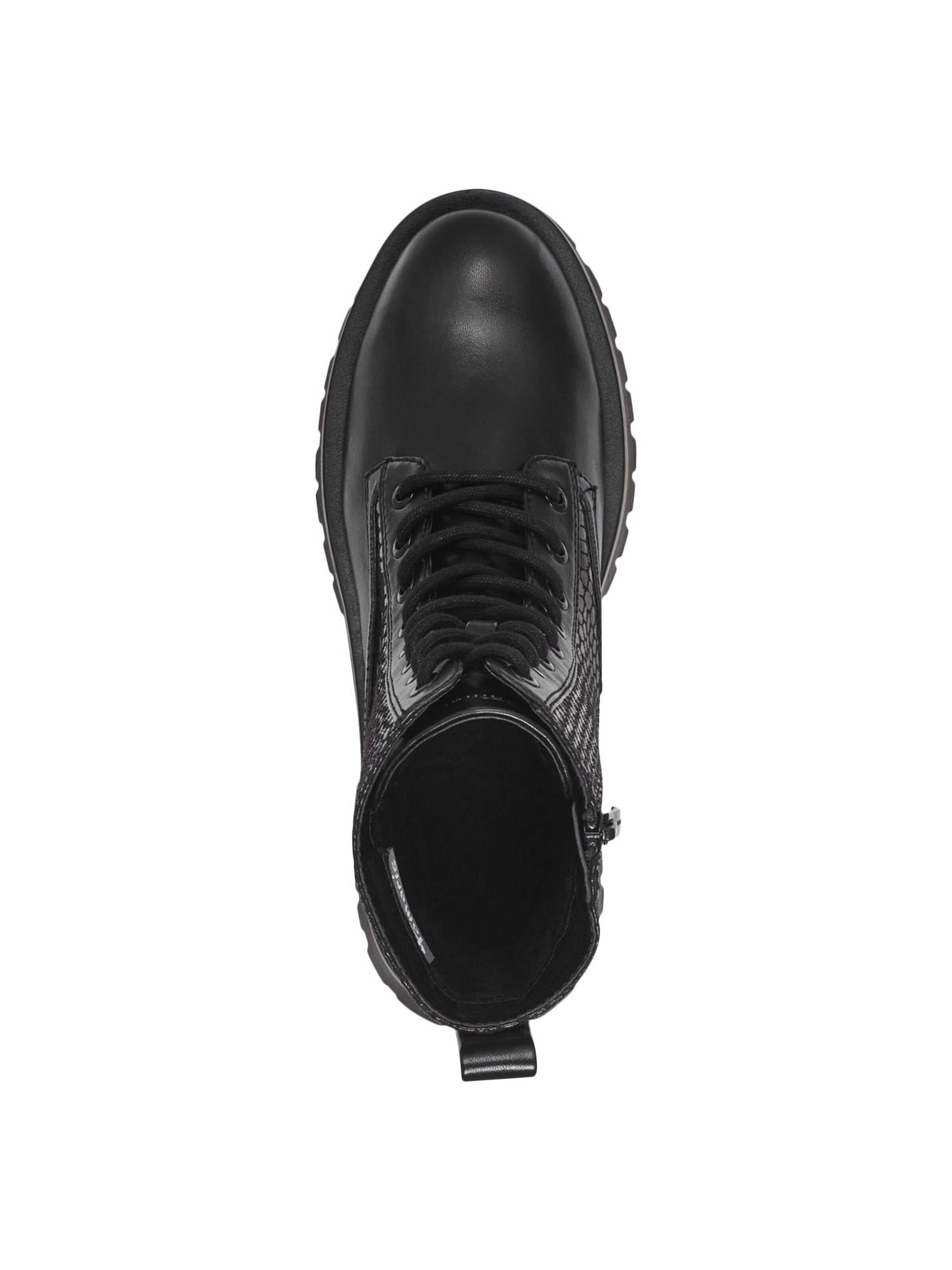 Tamaris Botki sznurowane w kolorze czarny