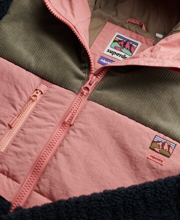 Superdry Fleece jas in Blauw