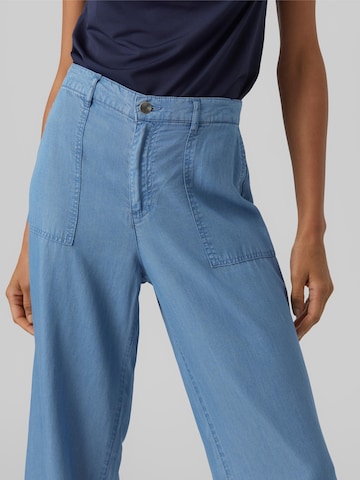 VERO MODA Wide leg Trousers 'Harper' in Blue