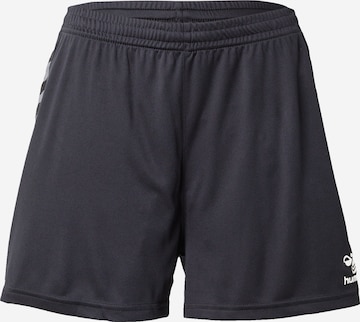 Regular Pantalon de sport 'AUTHENTIC' Hummel en noir : devant