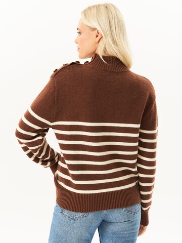 GINI LONDON Sweater 'Gini Stripe' in Brown