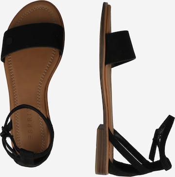 ESPRIT Páskové sandály – černá