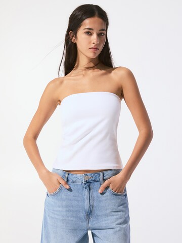 Pull&Bear Top in Wit: voorkant