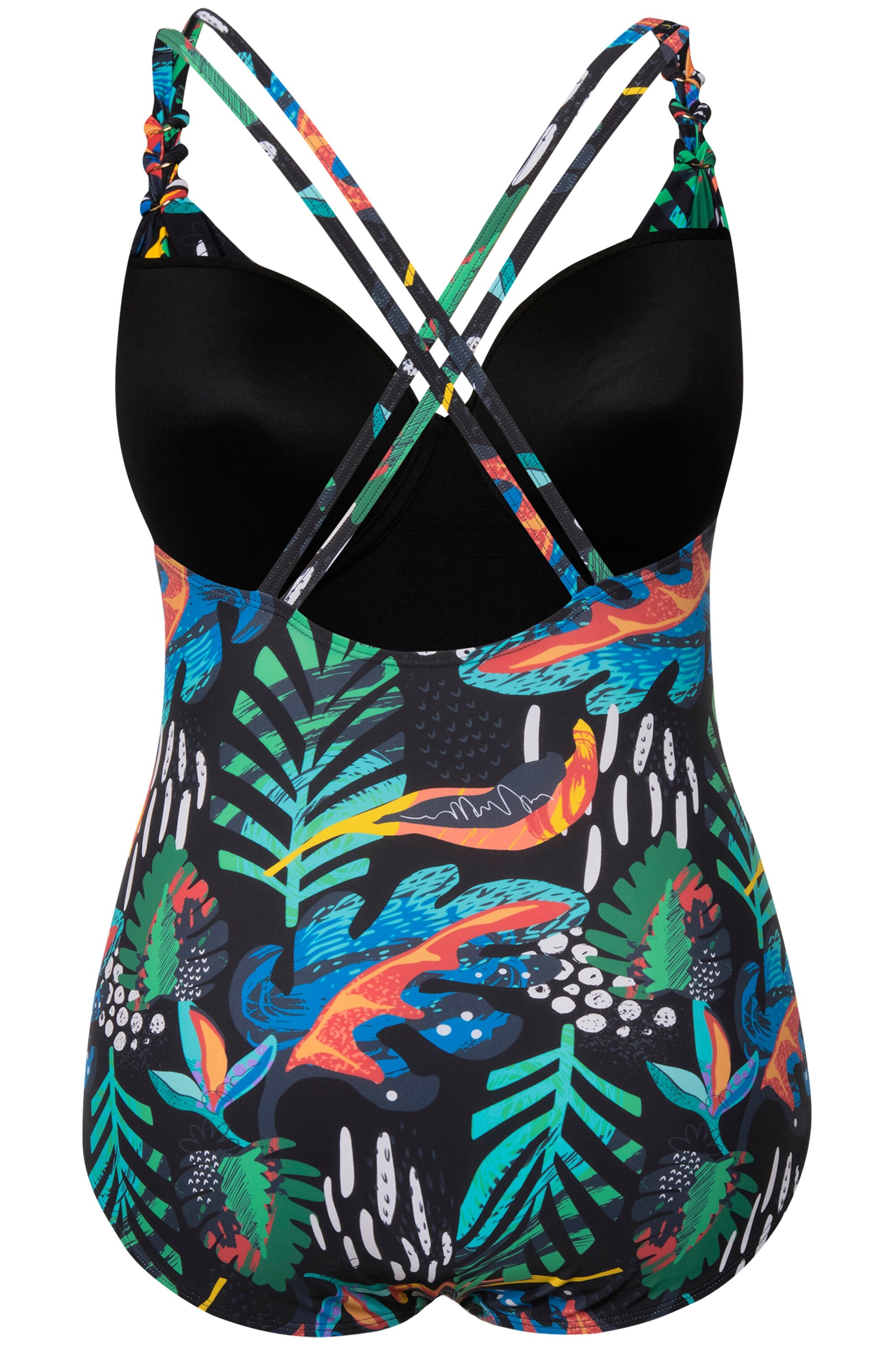 Ulla Popken Badeanzug in Schwarz