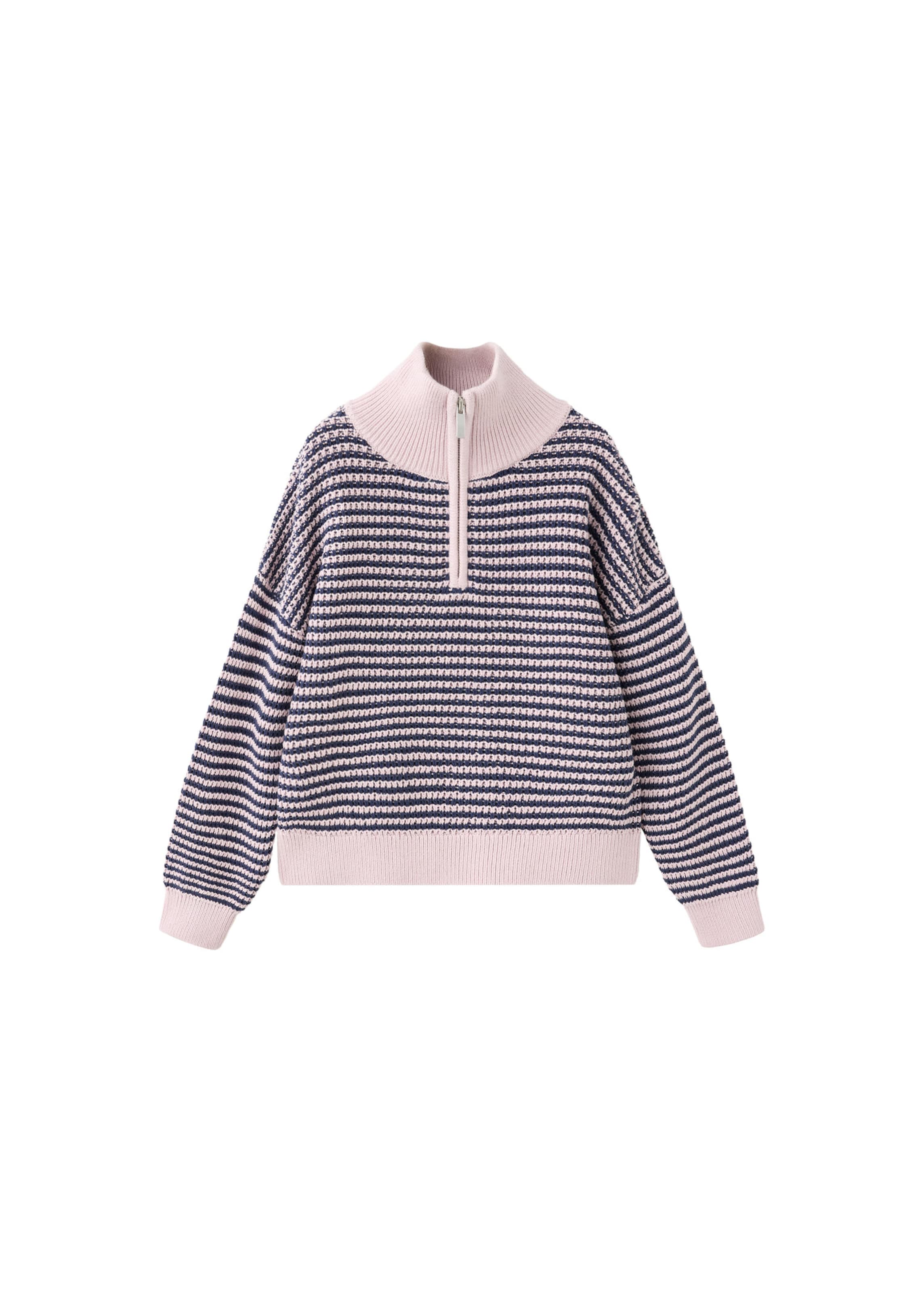 MANGO KIDS Pullover 'PRIMROSE' i 116 i navy / lilla, Produktvisning
