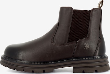 US POLO ASSN. - Botas chelsea 'Berny' em castanho: frente