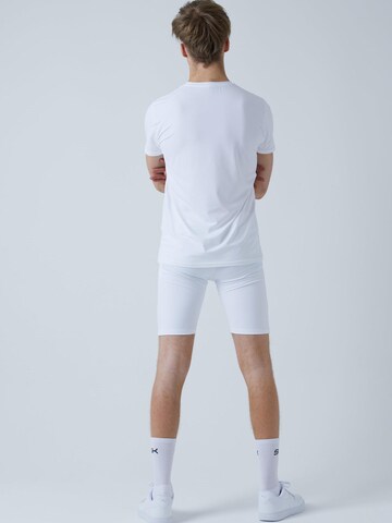 Skinny Leggings 'Short Tights mit Taschen' SPORTKIND en blanc
