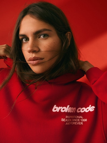 Bershka Sweatshirt i röd