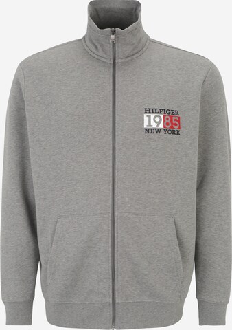 Tommy Hilfiger Big & Tall - Sudadera con cremallera en gris: frente