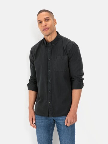 CAMEL ACTIVE Regular Fit Hemd in Schwarz: Vorderseite