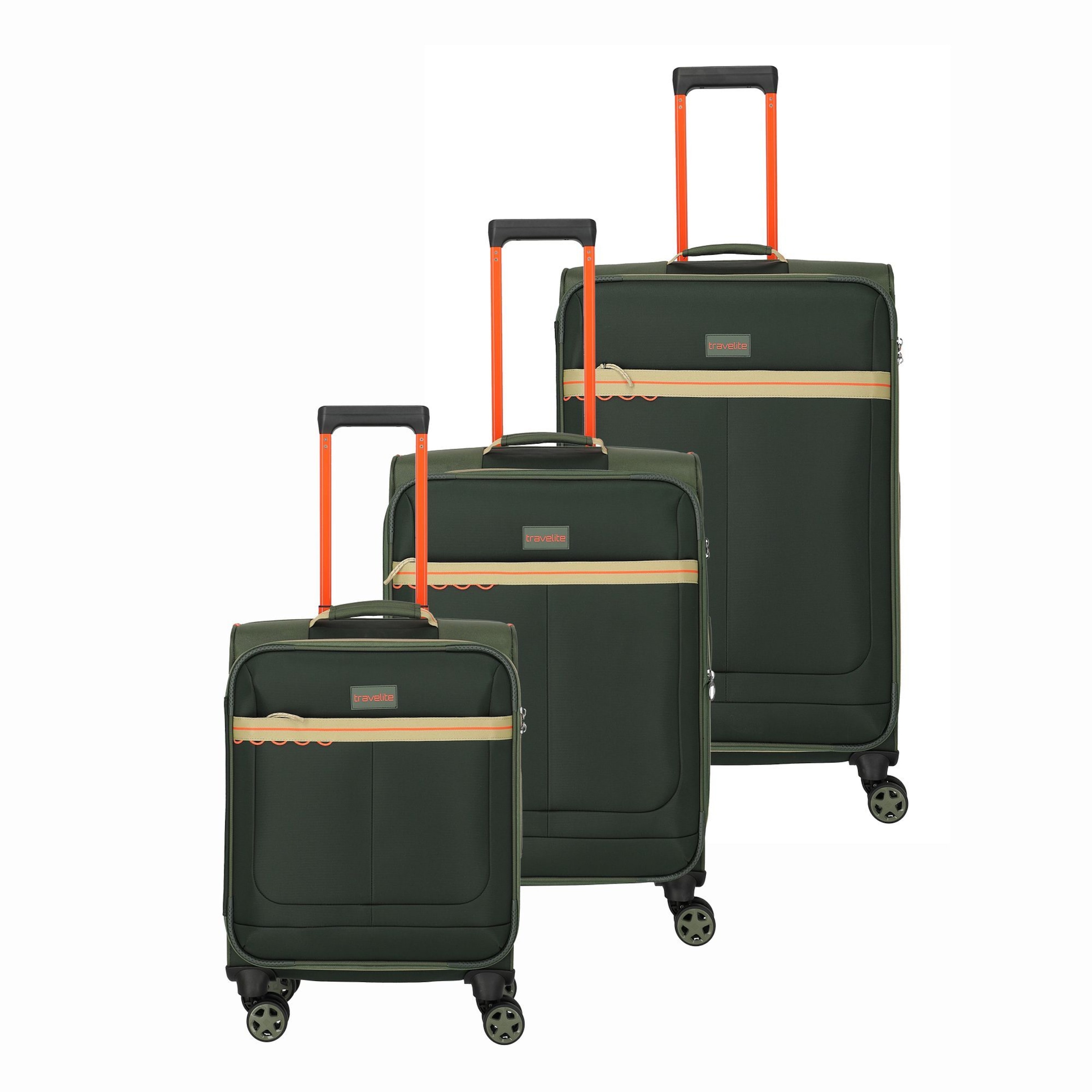 TRAVELITE Suitcase set 'Color Craze' in Green: front