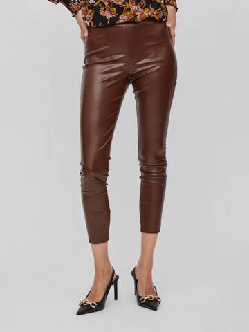 VILA Skinny Leggings 'Katy' in Brown: front