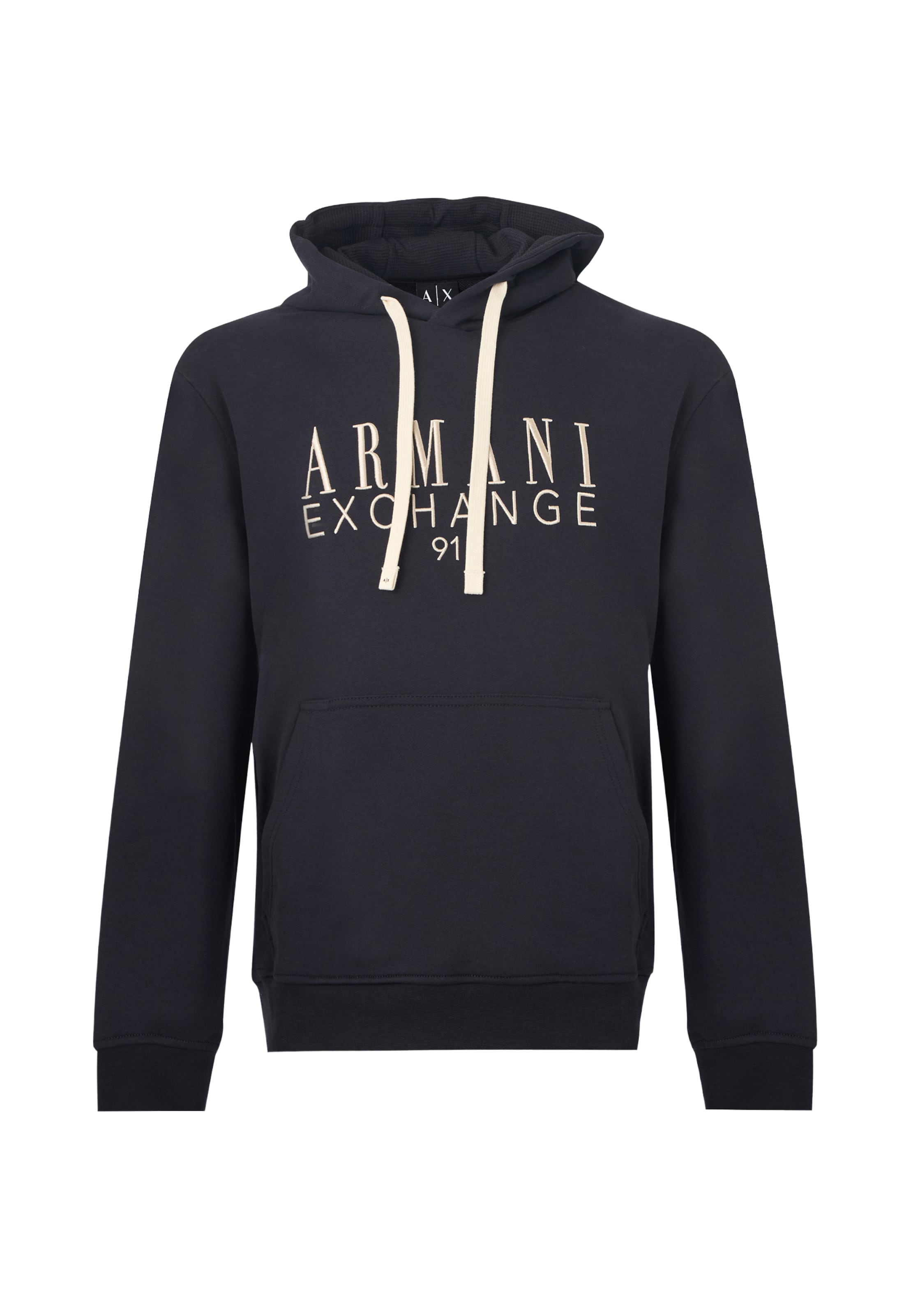 Bluză de molton de la ARMANI EXCHANGE pe albastru: față
