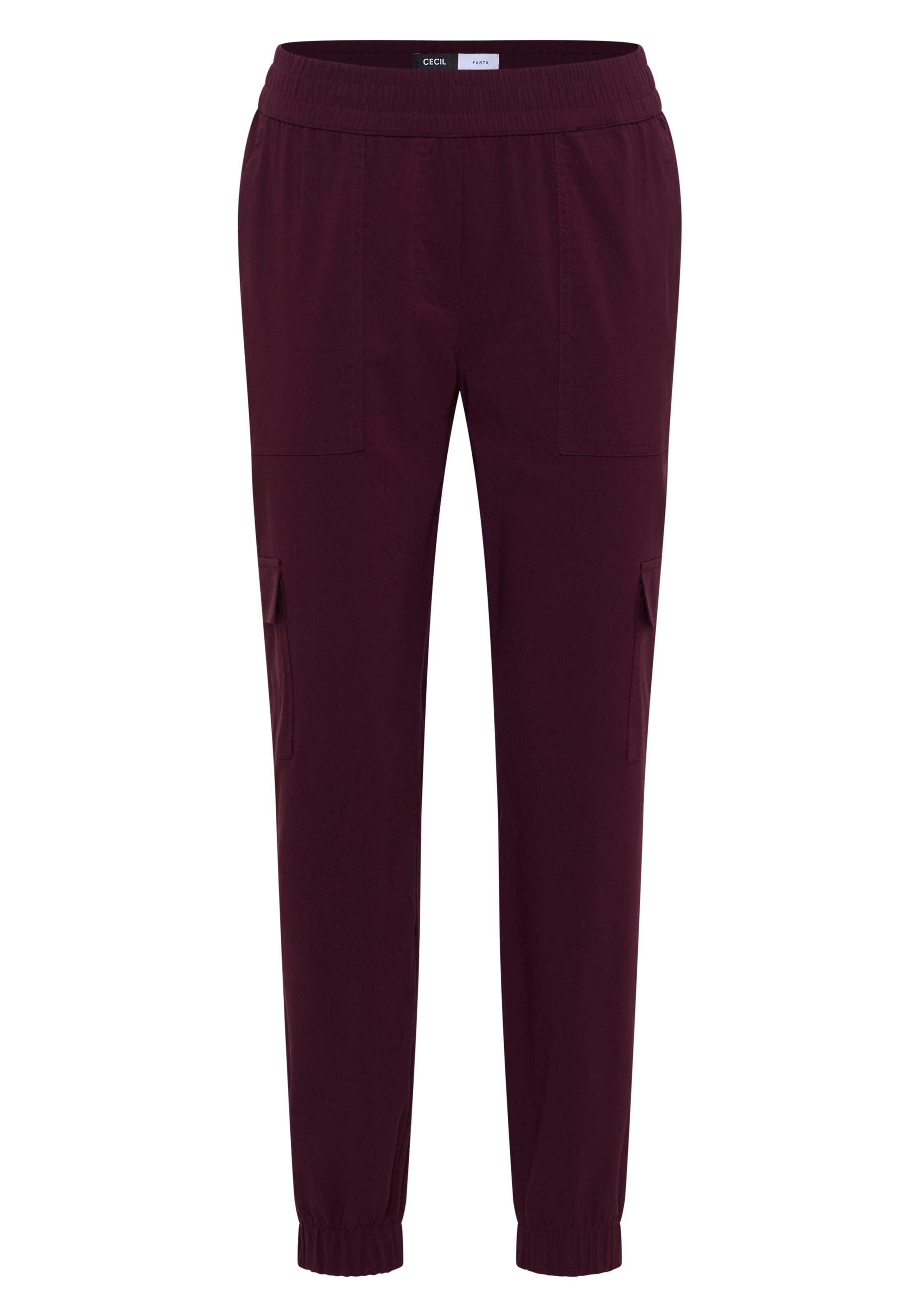 CECIL Slimfit Cargohose in Rot: Vorderseite