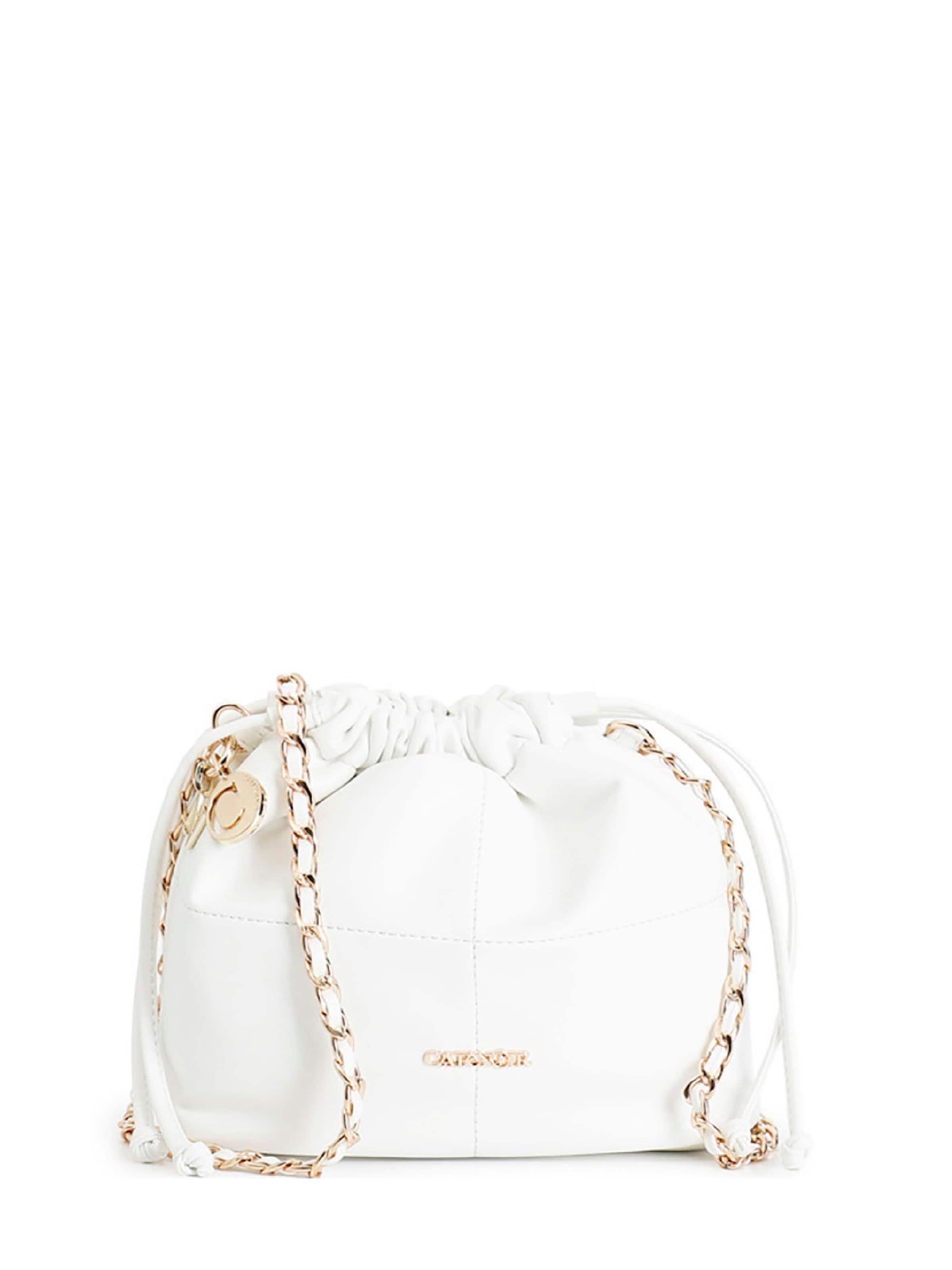 Borsa a sacco di CAFè NOIR in bianco: frontale