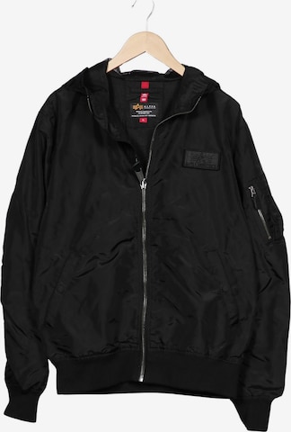 ALPHA INDUSTRIES Jacke XL in Schwarz: Vorderseite