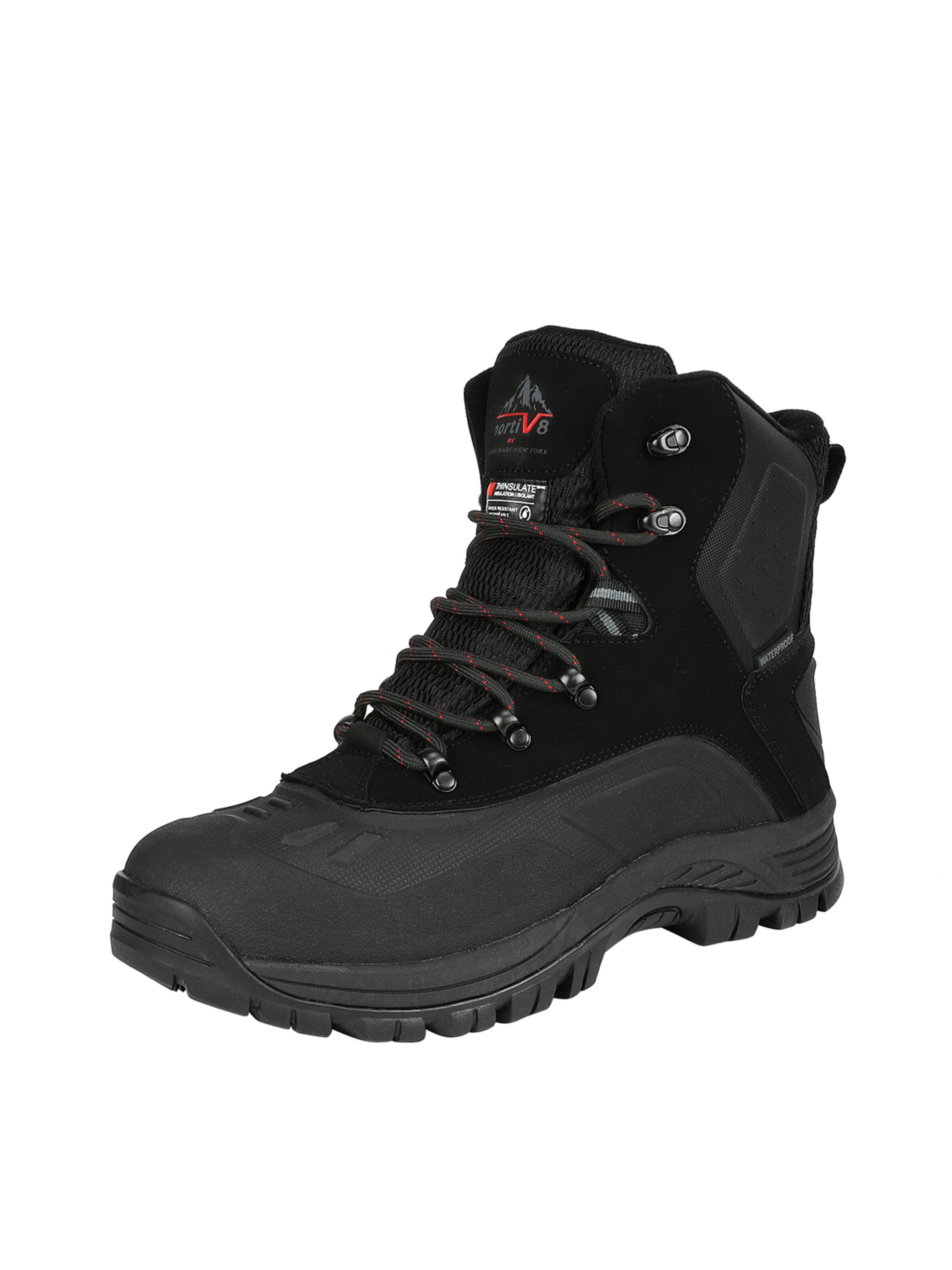 NORTIV 8 Snow Boots in Black: front