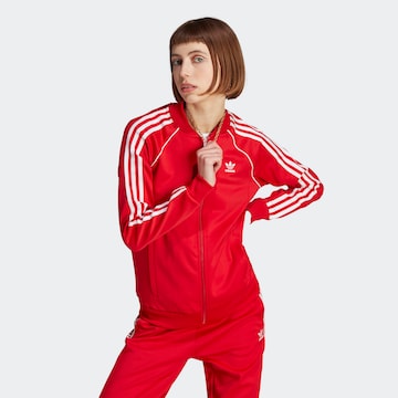 ADIDAS ORIGINALS Bluza rozpinana 'Adicolor Classics' w kolorze czerwony: przód