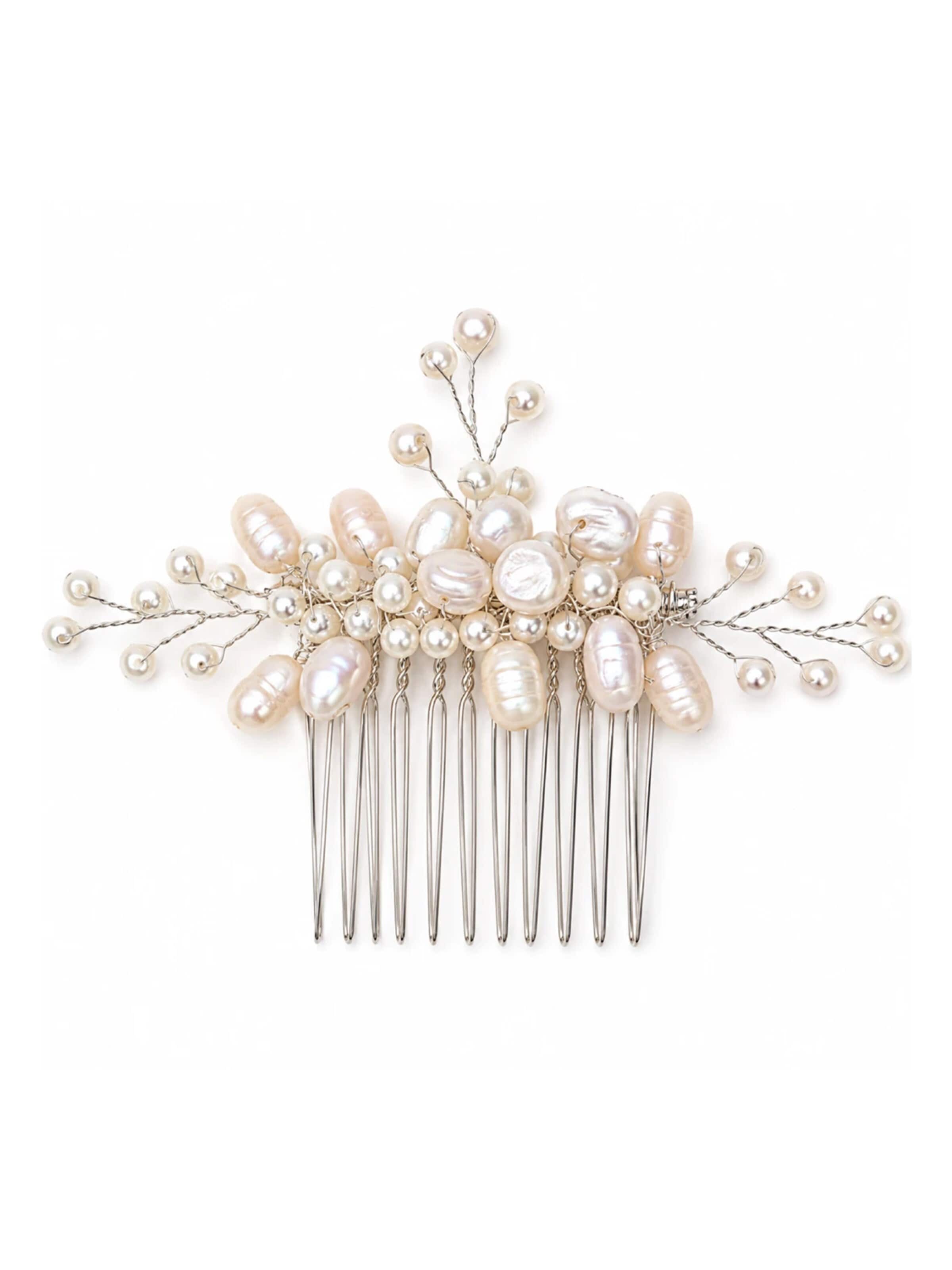 SallyJaneBridal Haarsieraden 'Izabella' in Zilver: voorkant
