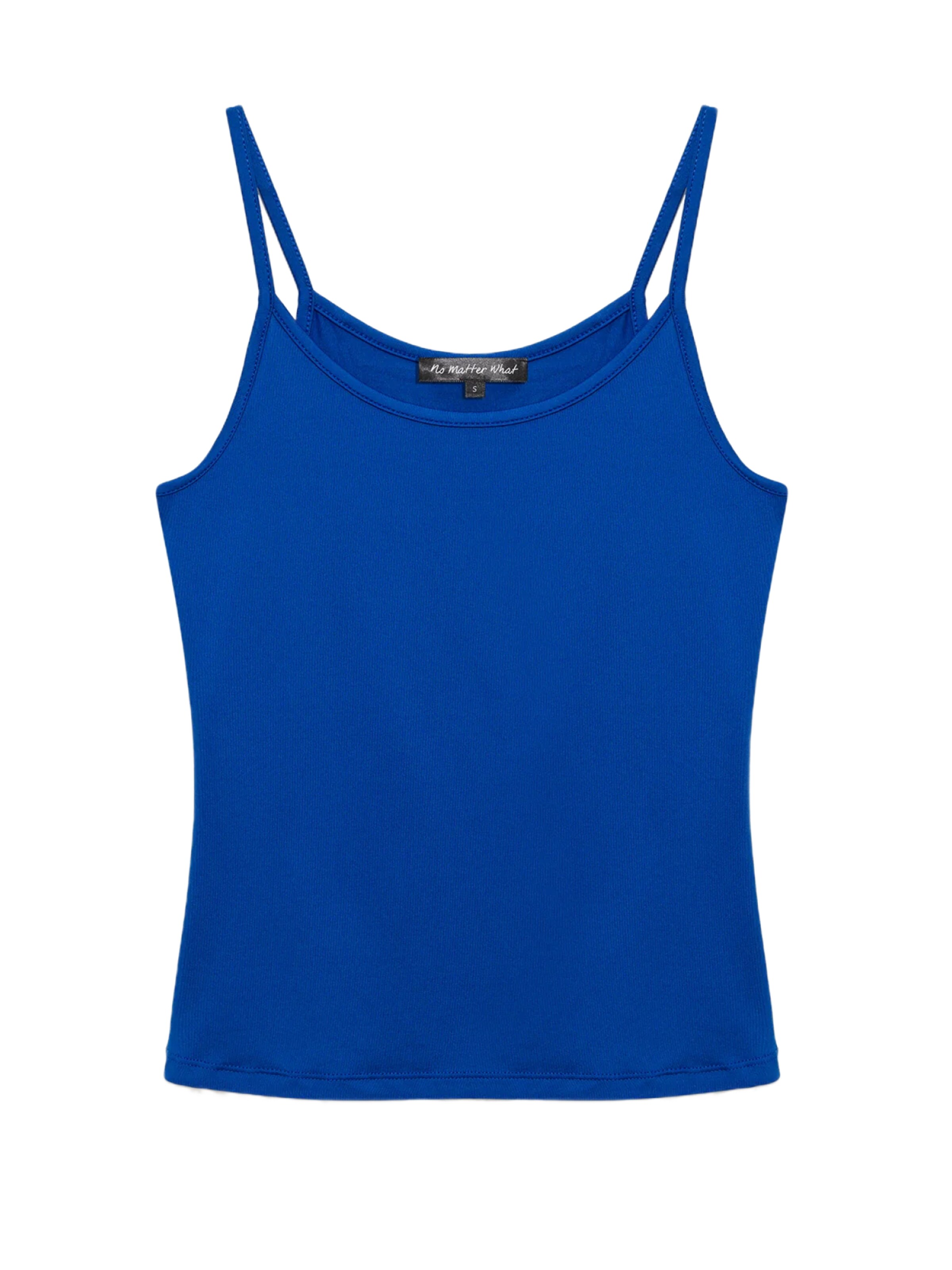 No Matter What Top in Blau: Vorderseite