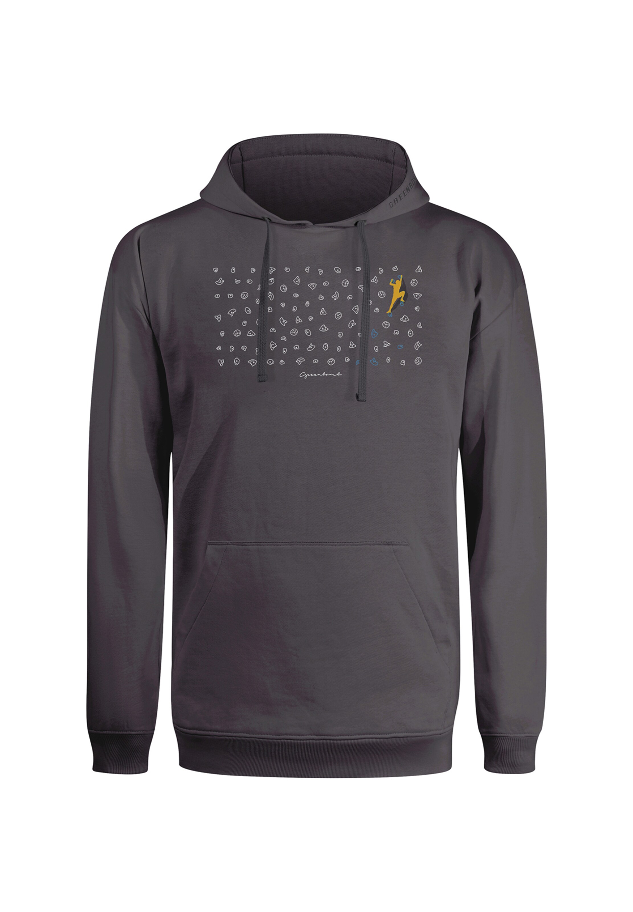 GREENBOMB Sweatshirt 'Lifestyle Boulderer' in Grey / Orange / White, Item view