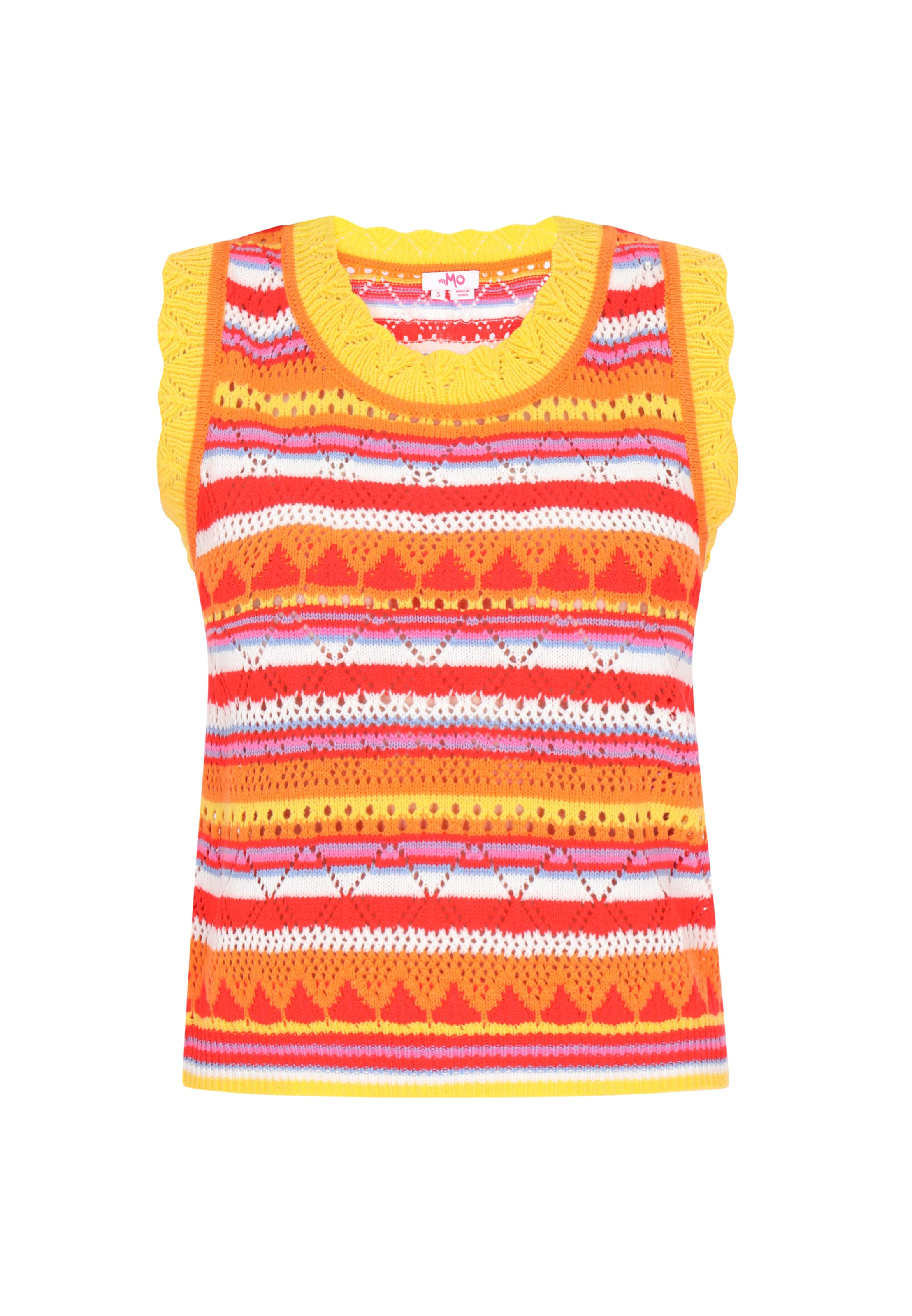 MYMO Broderad topp i blandade färger: framsida