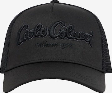 Carlo Colucci Cap 'Dujanic' in Schwarz: Vorderseite