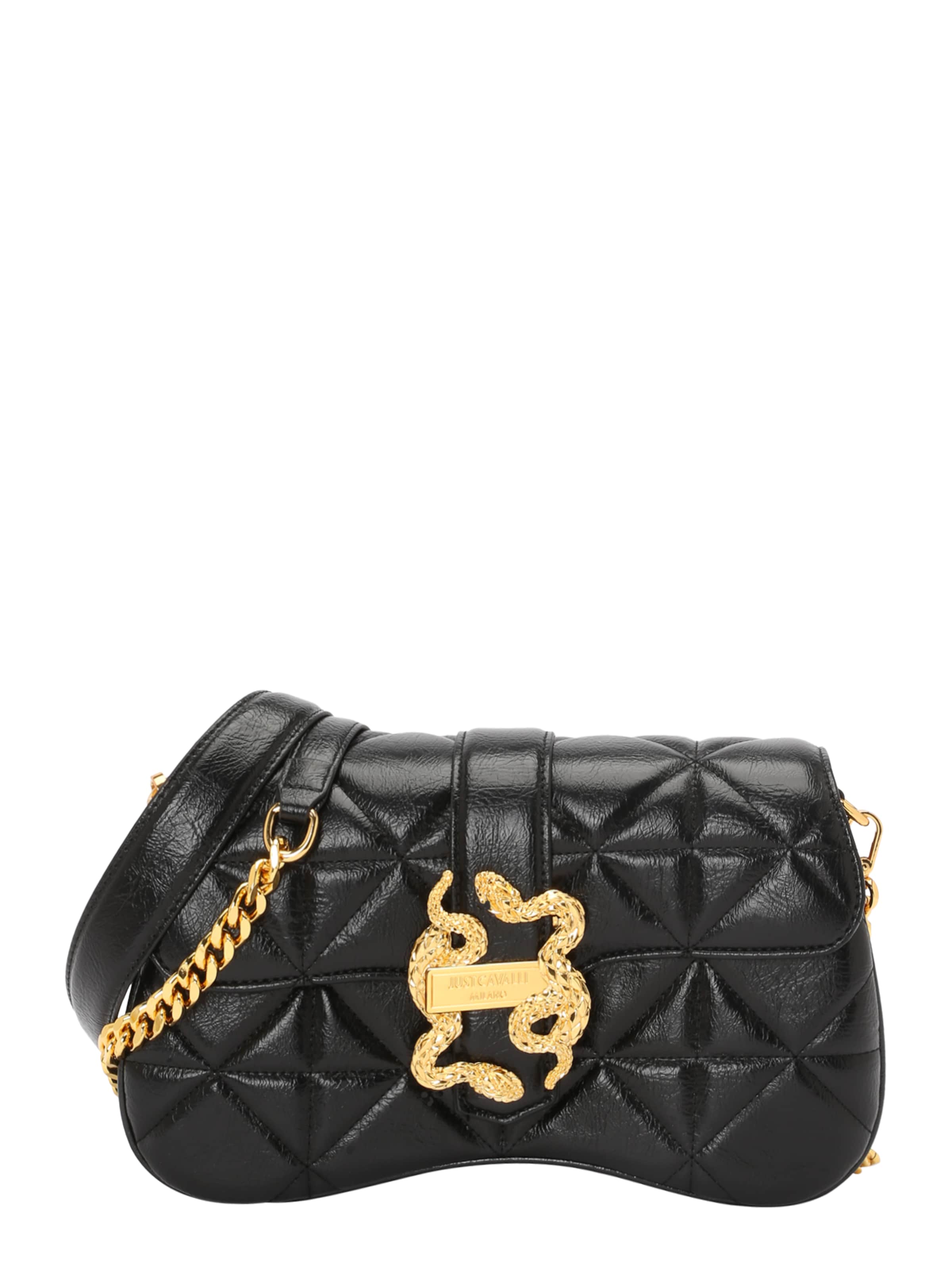 Just Cavalli Чанта с презрамки в черно: отпред