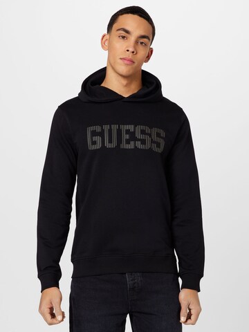 GUESS Sweatshirt 'BEAU' in Black: front