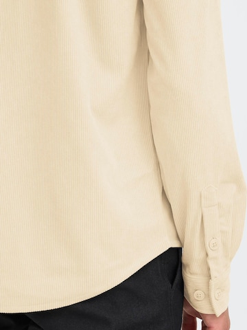 INDICODE JEANS Regular fit Button Up Shirt ' IDMotoril ' in Beige