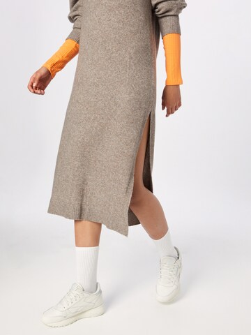 WEEKDAY Knit dress 'Ellen' in Brown