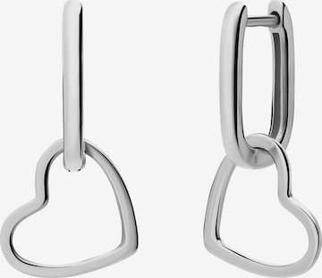 Boucles d'oreilles Lucardi en argent : devant
