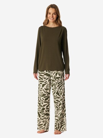 SCHIESSER Pajama 'Selected Premium' in Green