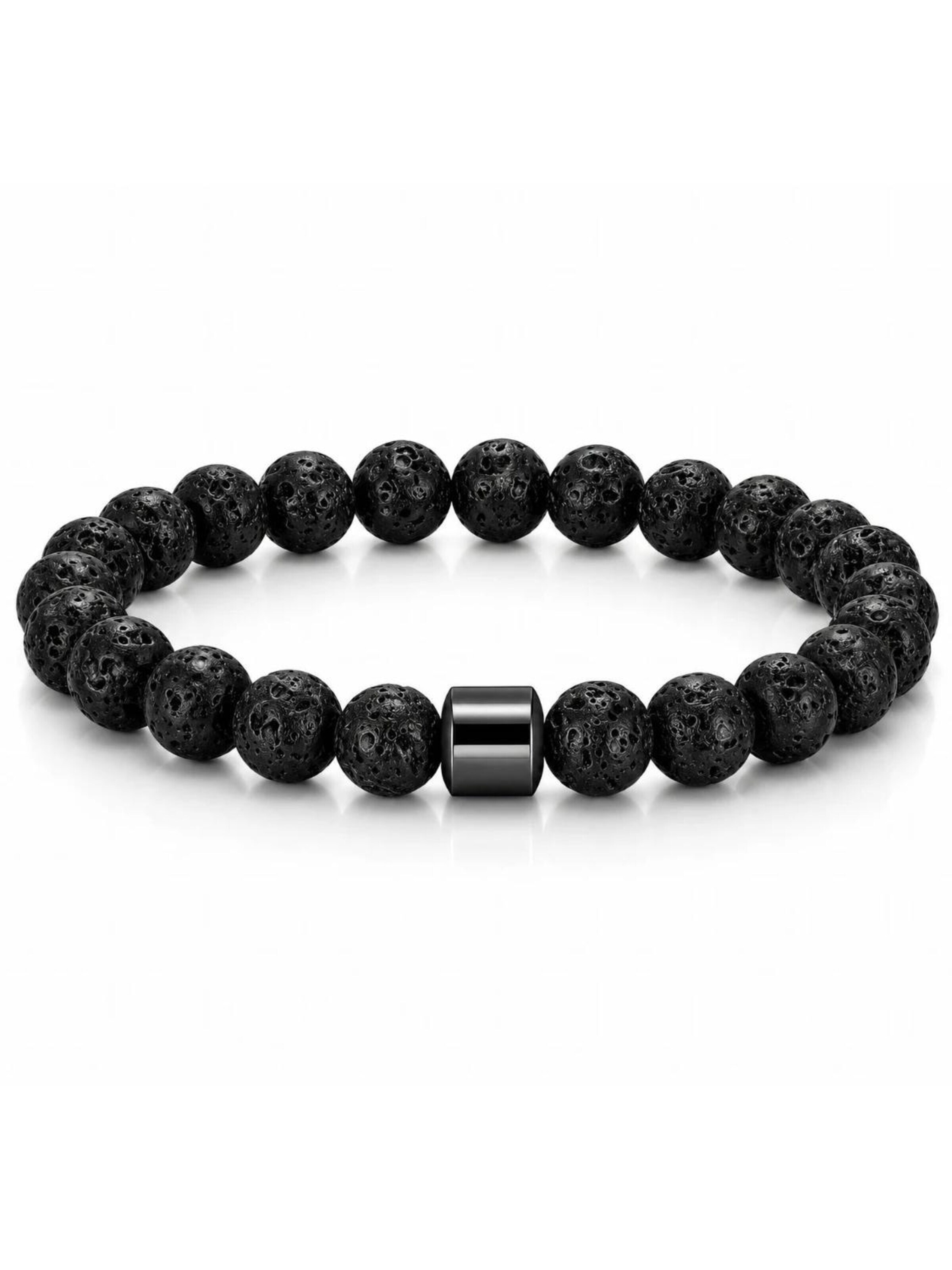 Eternal Armband 'Natur Perlen' in Zwart: voorkant