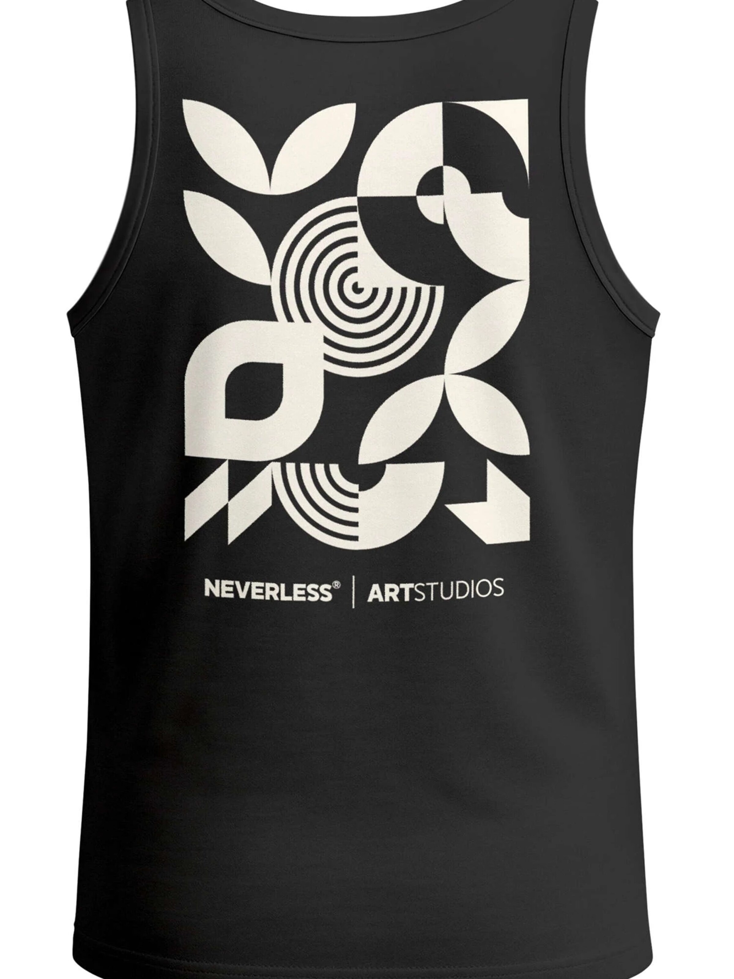 Neverless Shirt 'Modern Art' in Black: front